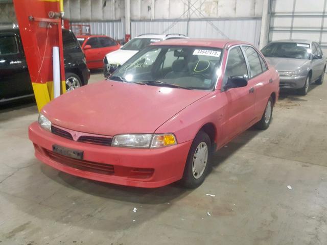 JA3AY26A0VU022362 - 1997 MITSUBISHI MIRAGE DE RED photo 2