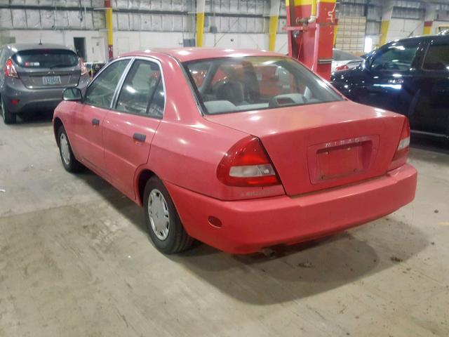 JA3AY26A0VU022362 - 1997 MITSUBISHI MIRAGE DE RED photo 3