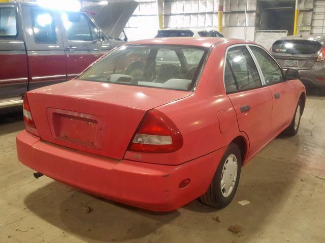 JA3AY26A0VU022362 - 1997 MITSUBISHI MIRAGE DE RED photo 4