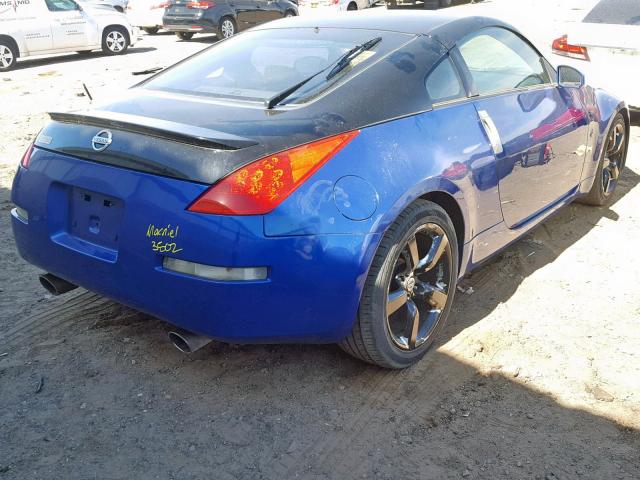 JN1AZ34E86M351633 - 2006 NISSAN 350Z COUPE BLUE photo 4