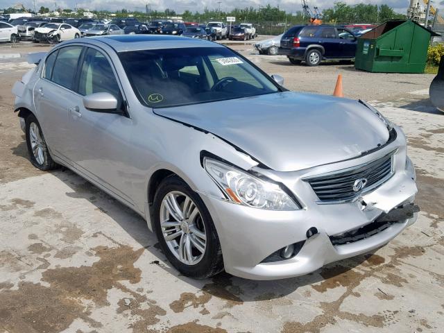 JN1CV6AP6DM717761 - 2013 INFINITI G37 BASE SILVER photo 1