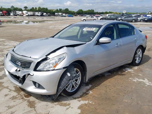 JN1CV6AP6DM717761 - 2013 INFINITI G37 BASE SILVER photo 2