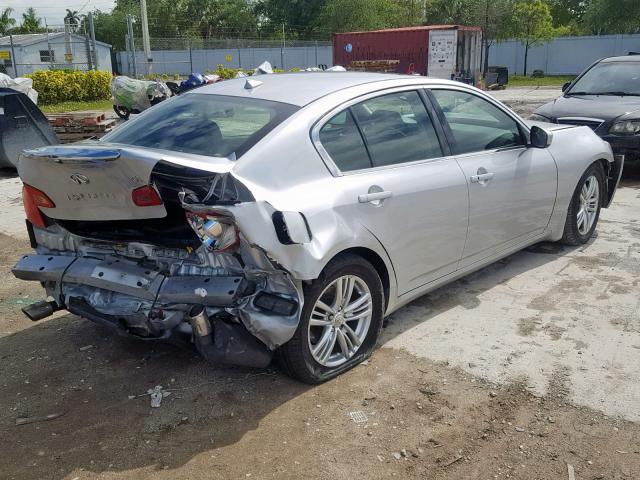 JN1CV6AP6DM717761 - 2013 INFINITI G37 BASE SILVER photo 4