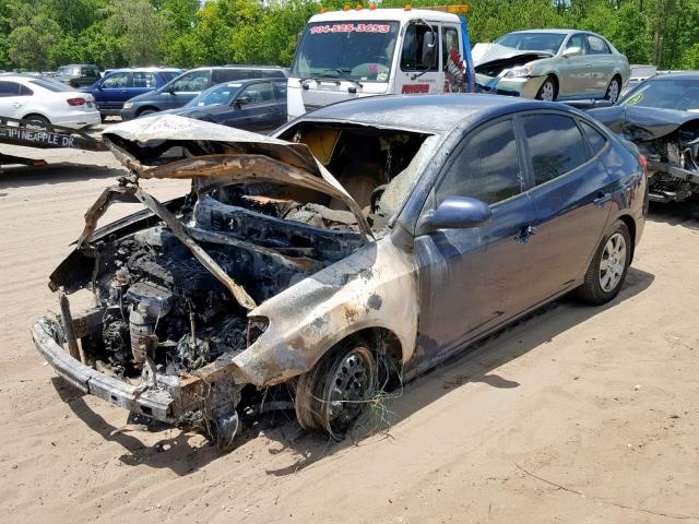 KMHDU46D39U687418 - 2009 HYUNDAI ELANTRA GL BLUE photo 2