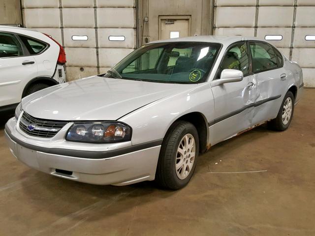 2G1WF52E629144412 - 2002 CHEVROLET IMPALA SILVER photo 2