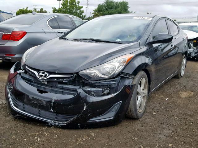 KMHDH4AE6CU367540 - 2012 HYUNDAI ELANTRA GL BLACK photo 2