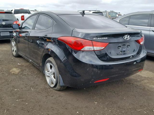 KMHDH4AE6CU367540 - 2012 HYUNDAI ELANTRA GL BLACK photo 3