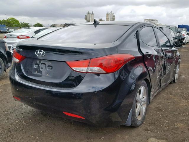 KMHDH4AE6CU367540 - 2012 HYUNDAI ELANTRA GL BLACK photo 4