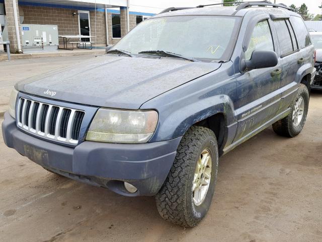 1J4GW48S44C188661 - 2004 JEEP GRAND CHER BLUE photo 2