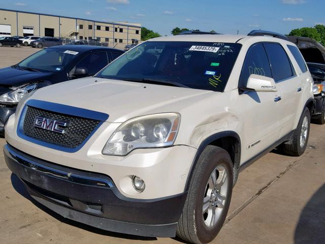 1GKER23778J274032 - 2008 GMC ACADIA SLT WHITE photo 2