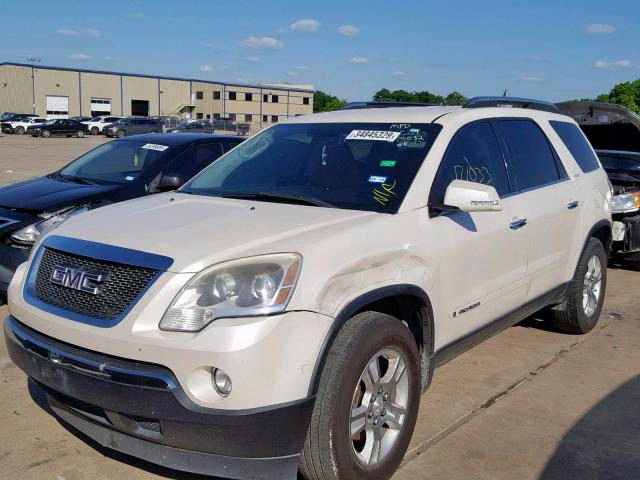 1GKER23778J274032 - 2008 GMC ACADIA SLT WHITE photo 9