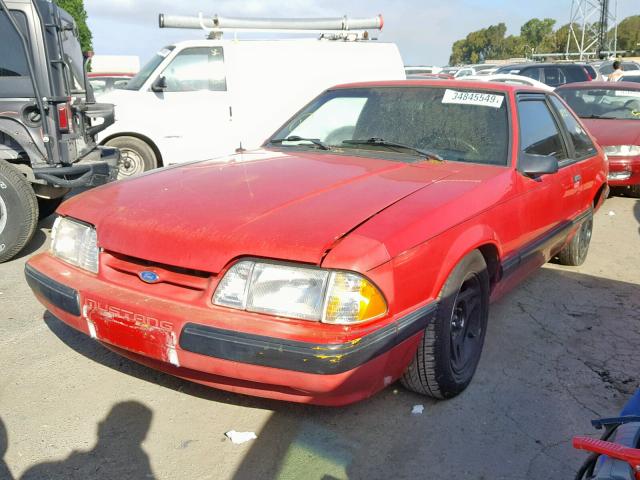 1FACP41A7LF197568 - 1990 FORD MUSTANG LX RED photo 2