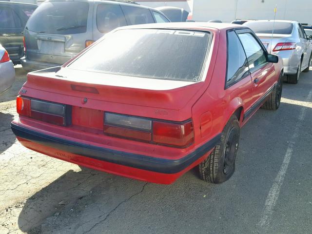 1FACP41A7LF197568 - 1990 FORD MUSTANG LX RED photo 4