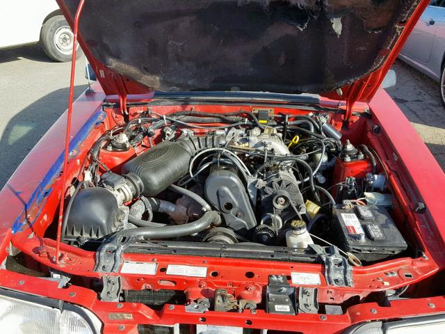 1FACP41A7LF197568 - 1990 FORD MUSTANG LX RED photo 7