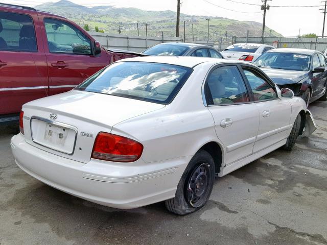 KMHWF25S44A013456 - 2004 HYUNDAI SONATA GL WHITE photo 4