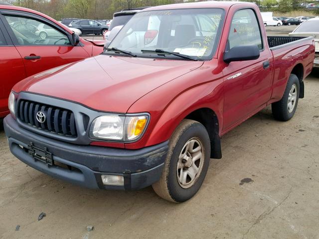 5TENL42N34Z354906 - 2004 TOYOTA TACOMA RED photo 2