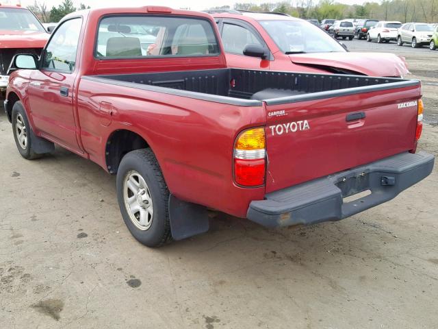 5TENL42N34Z354906 - 2004 TOYOTA TACOMA RED photo 3