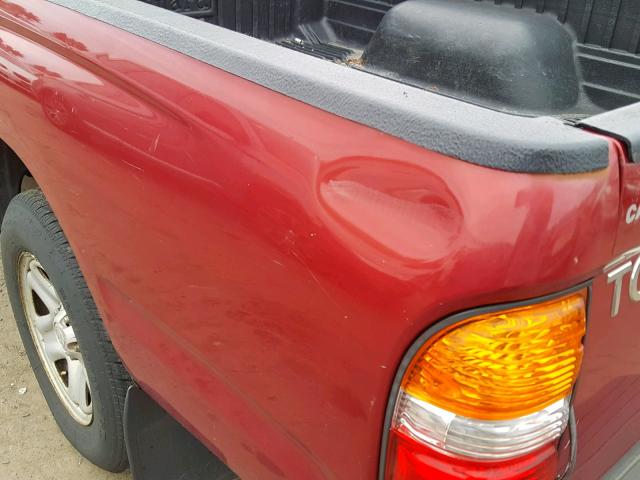 5TENL42N34Z354906 - 2004 TOYOTA TACOMA RED photo 9