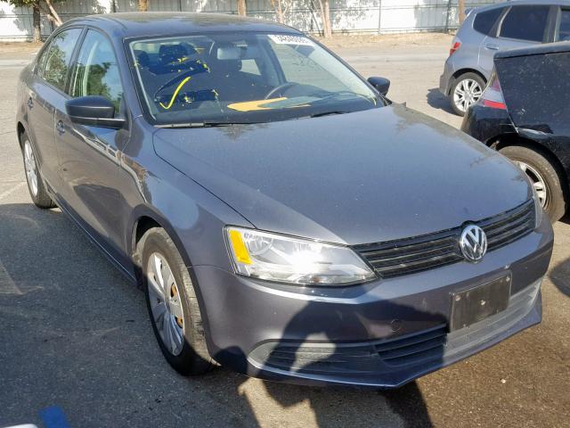 3VW2K7AJ8DM362189 - 2013 VOLKSWAGEN JETTA BASE GRAY photo 1