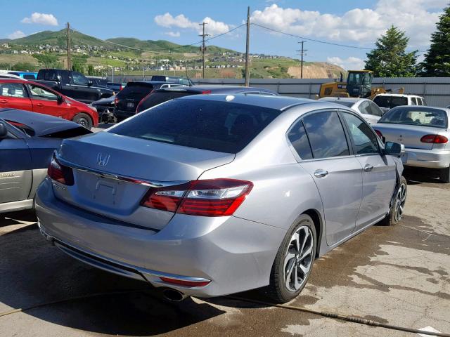 1HGCR2F93GA009060 - 2016 HONDA ACCORD EXL BLUE photo 4