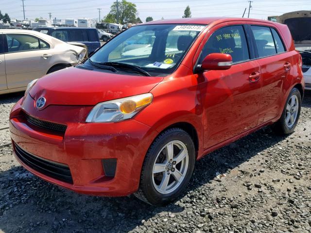 JTKKU10499J050479 - 2009 TOYOTA SCION XD RED photo 2