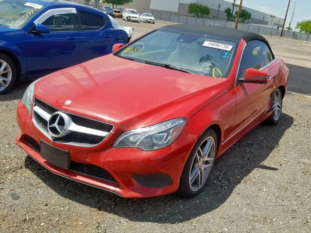 WDDKK6FF0FF309724 - 2015 MERCEDES-BENZ E 400 RED photo 2