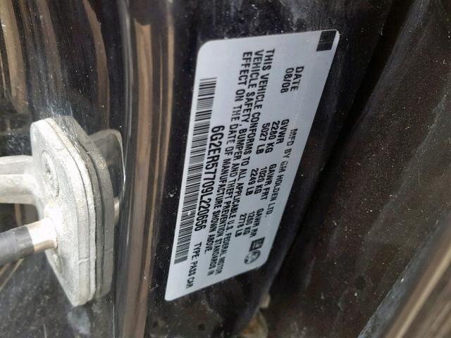 6G2ER57709L220656 - 2009 PONTIAC G8 BLACK photo 10