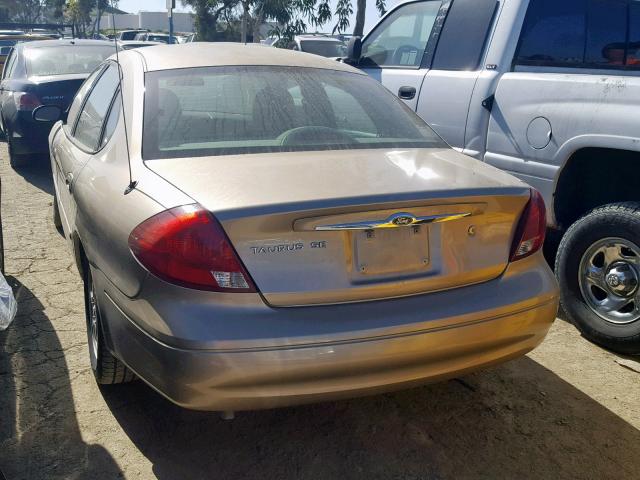 1FAFP552XYA234025 - 2000 FORD TAURUS SES TAN photo 3