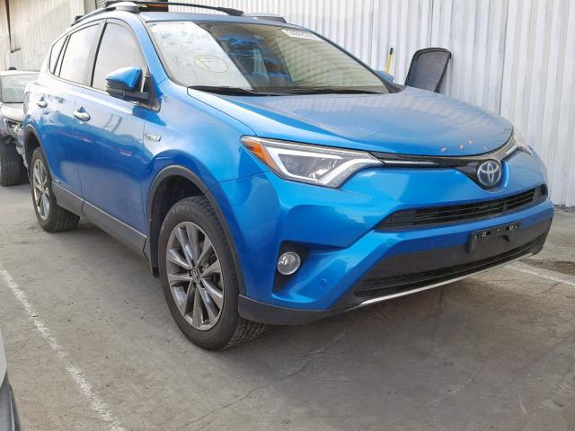 JTMDJREV7HD091165 - 2017 TOYOTA RAV4 HV LI BLUE photo 1