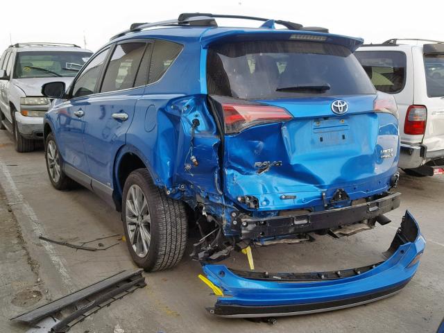 JTMDJREV7HD091165 - 2017 TOYOTA RAV4 HV LI BLUE photo 3