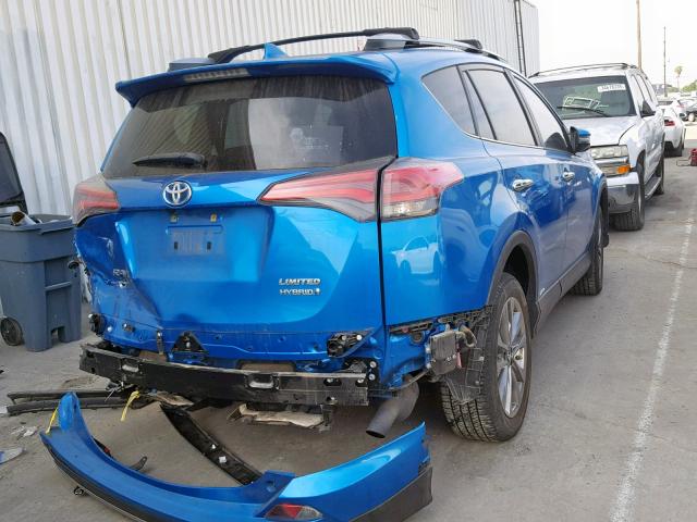 JTMDJREV7HD091165 - 2017 TOYOTA RAV4 HV LI BLUE photo 4