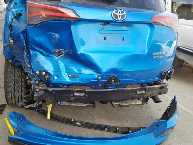 JTMDJREV7HD091165 - 2017 TOYOTA RAV4 HV LI BLUE photo 9