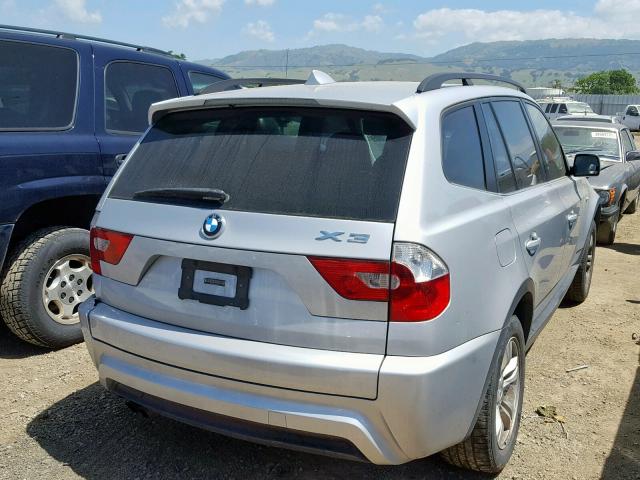 WBXPA934X6WD27483 - 2006 BMW X3 3.0I SILVER photo 4