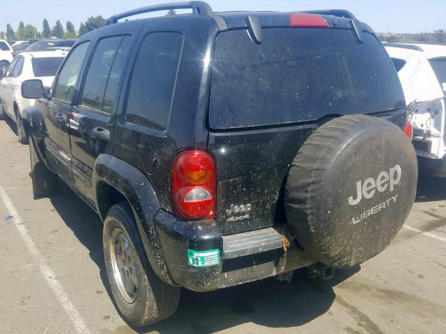 1J4GL58K92W286725 - 2002 JEEP LIBERTY LI BLACK photo 3