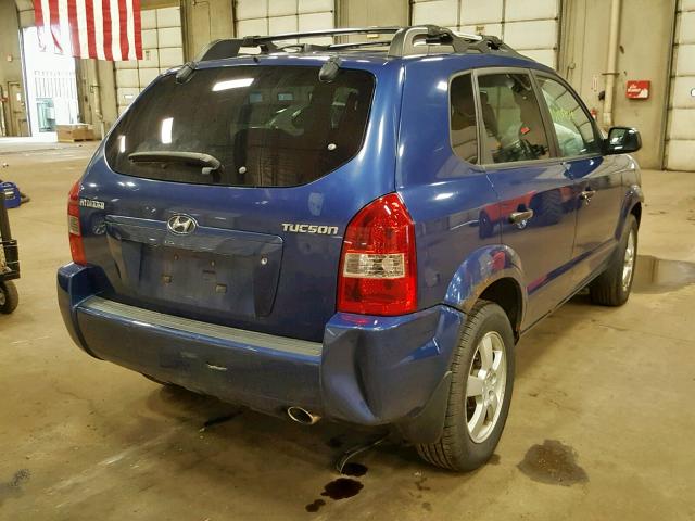 KM8JM12B25U161183 - 2005 HYUNDAI TUCSON GL BLUE photo 4