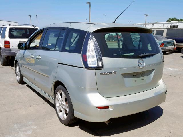 JM1CR29L780307737 - 2008 MAZDA 5 GREEN photo 3