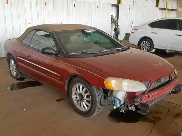 1C3EL55UX1N595762 - 2001 CHRYSLER SEBRING LX RED photo 1