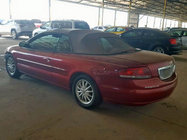 1C3EL55UX1N595762 - 2001 CHRYSLER SEBRING LX RED photo 3