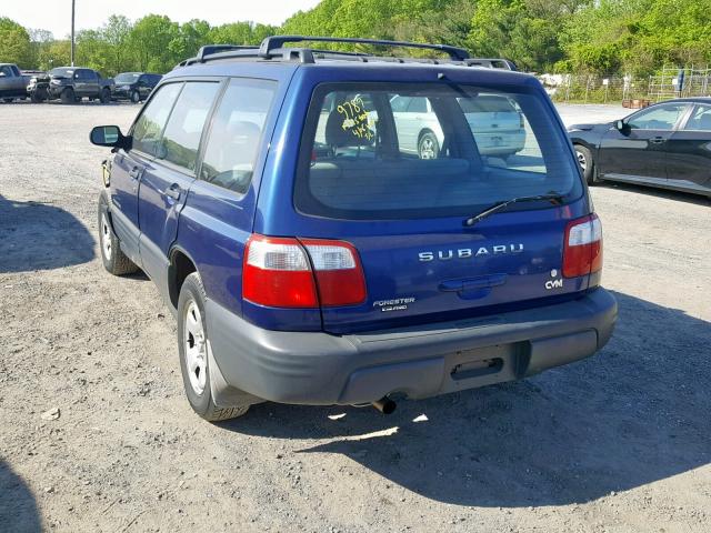 JF1SF63511H759900 - 2001 SUBARU FORESTER L BLUE photo 3