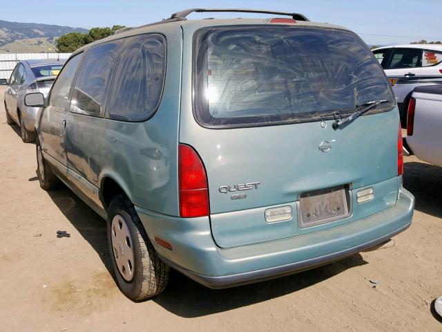 4N2DN11W0SD838100 - 1995 NISSAN QUEST XE GREEN photo 3