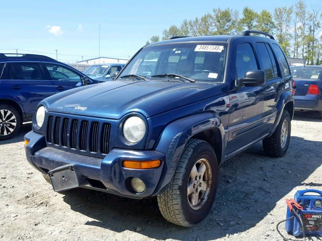 1J4GL58K42W103697 - 2002 JEEP LIBERTY LI BLUE photo 2