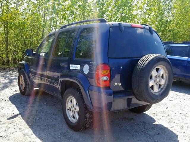 1J4GL58K42W103697 - 2002 JEEP LIBERTY LI BLUE photo 3