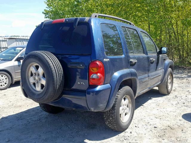 1J4GL58K42W103697 - 2002 JEEP LIBERTY LI BLUE photo 4