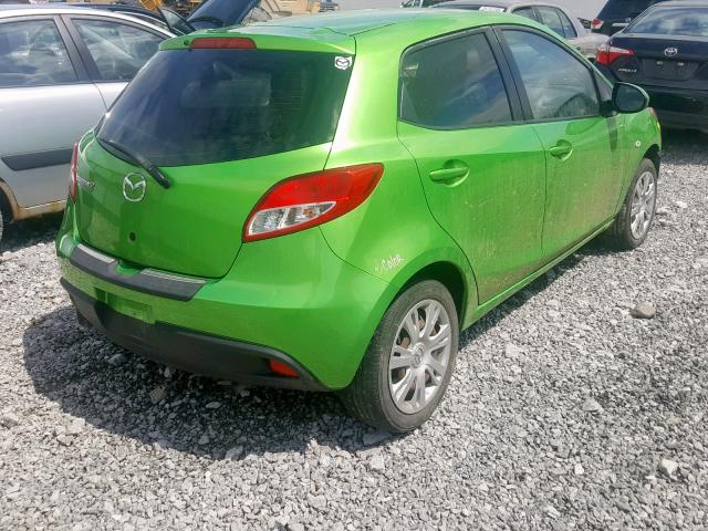 JM1DE1KY3D0157846 - 2013 MAZDA MAZDA2 GREEN photo 4