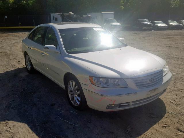 KMHFC46F67A180685 - 2007 HYUNDAI AZERA SE WHITE photo 1