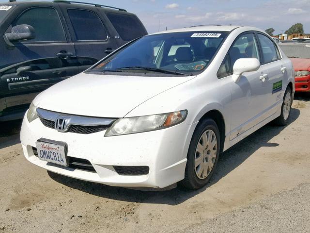 19XFA4F58AE000516 - 2010 HONDA CIVIC GX WHITE photo 2