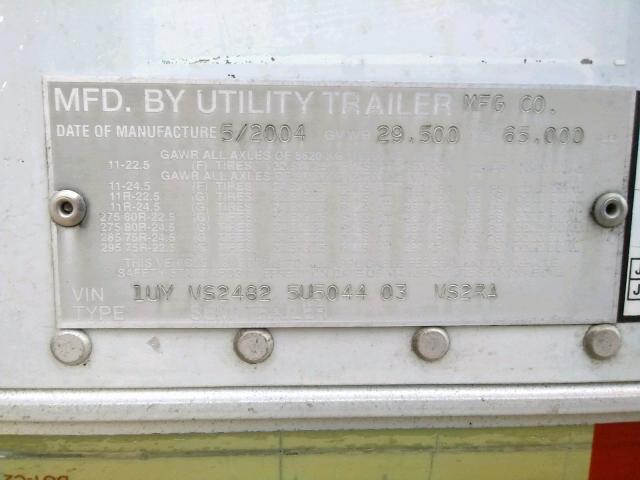 1UYVS24825U504403 - 2005 UTILITY utility reefer  photo 10