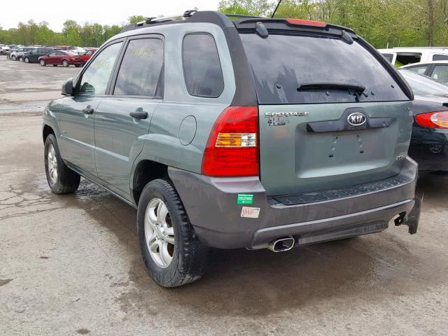 KNDJE723667284370 - 2006 KIA NEW SPORTA GREEN photo 3