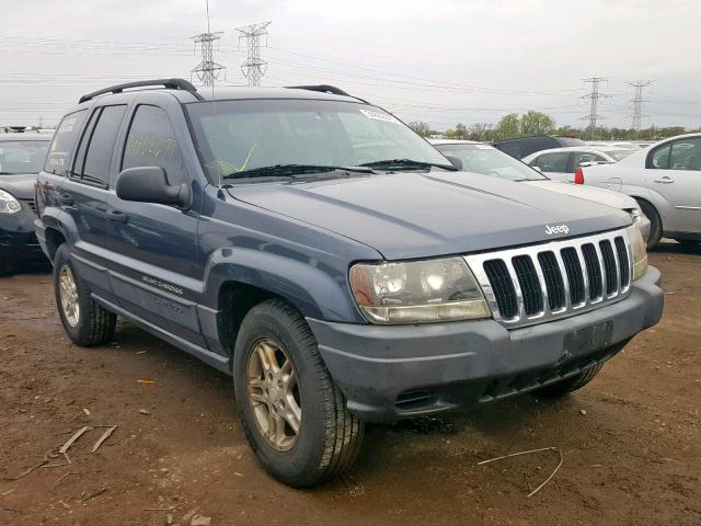 1J4GX48S92C244605 - 2002 JEEP GRAND CHER BLUE photo 1