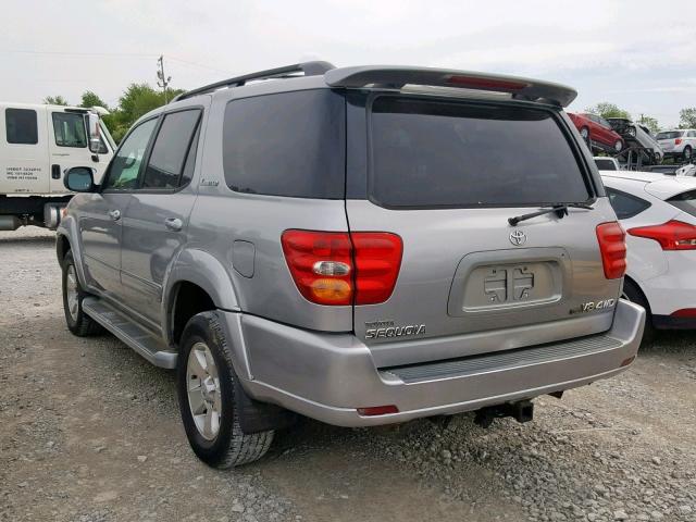 5TDBT48A91S044758 - 2001 TOYOTA SEQUOIA LI SILVER photo 3